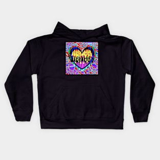 Heart Rainbow Patterns hot love 7 Kids Hoodie